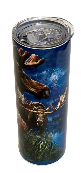 3 Moose Metal Tall Travel Mug
