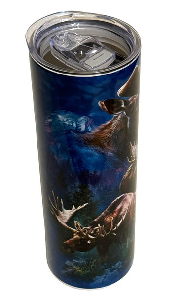 3 Moose Metal Tall Travel Mug