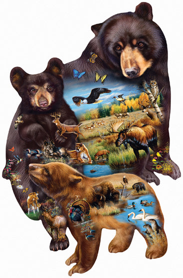 Shaped Bear 1000 Piece Puzzle – Mooseville