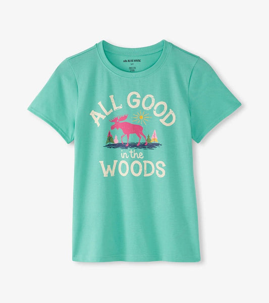 All Good Patterned Moose Women's Sleeping Shirt
