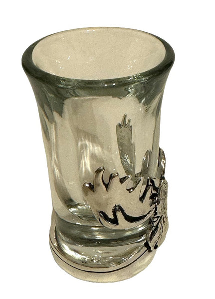 Pewter Glass Moose Shot Glass