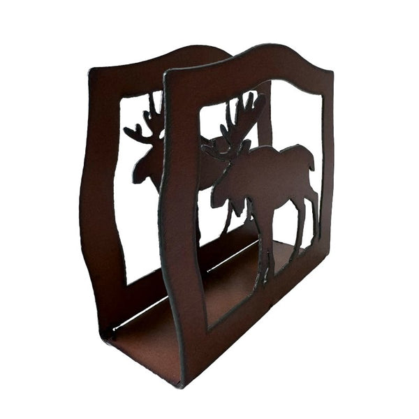 Rustic Iron Moose Napkin Holder