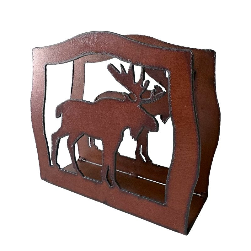 Rustic Iron Moose Napkin Holder