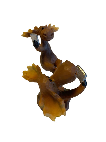 Selfie Moose Figurines Set of 2