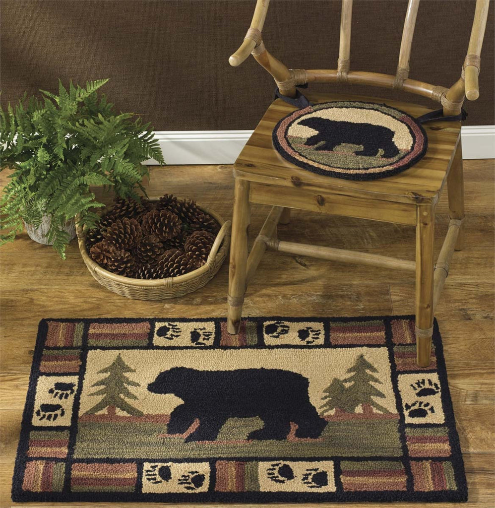 Bear Hooked Rug