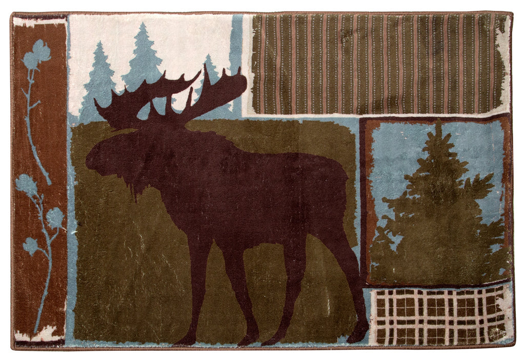 Vintage Style Moose Rug