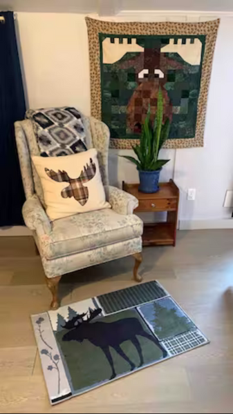 Vintage Style Moose Rug