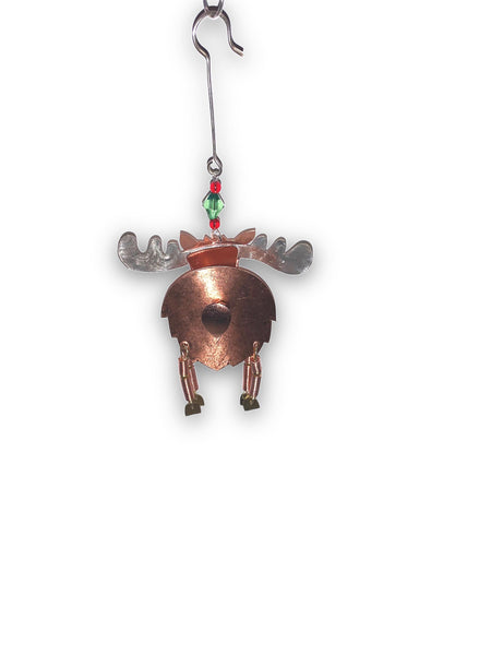 Doodle Moose Metal Ornament
