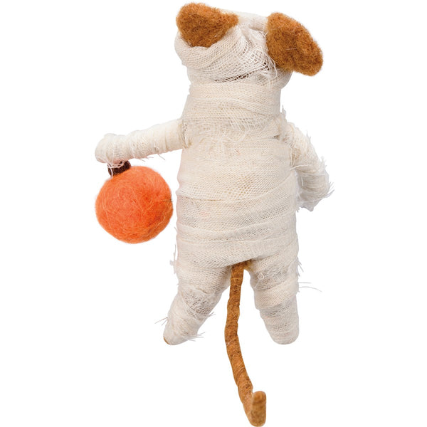 Mummy Mouse with Pumpkin Figurine