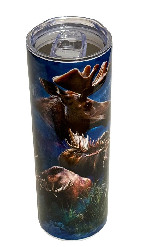 3 Moose Metal Tall Travel Mug