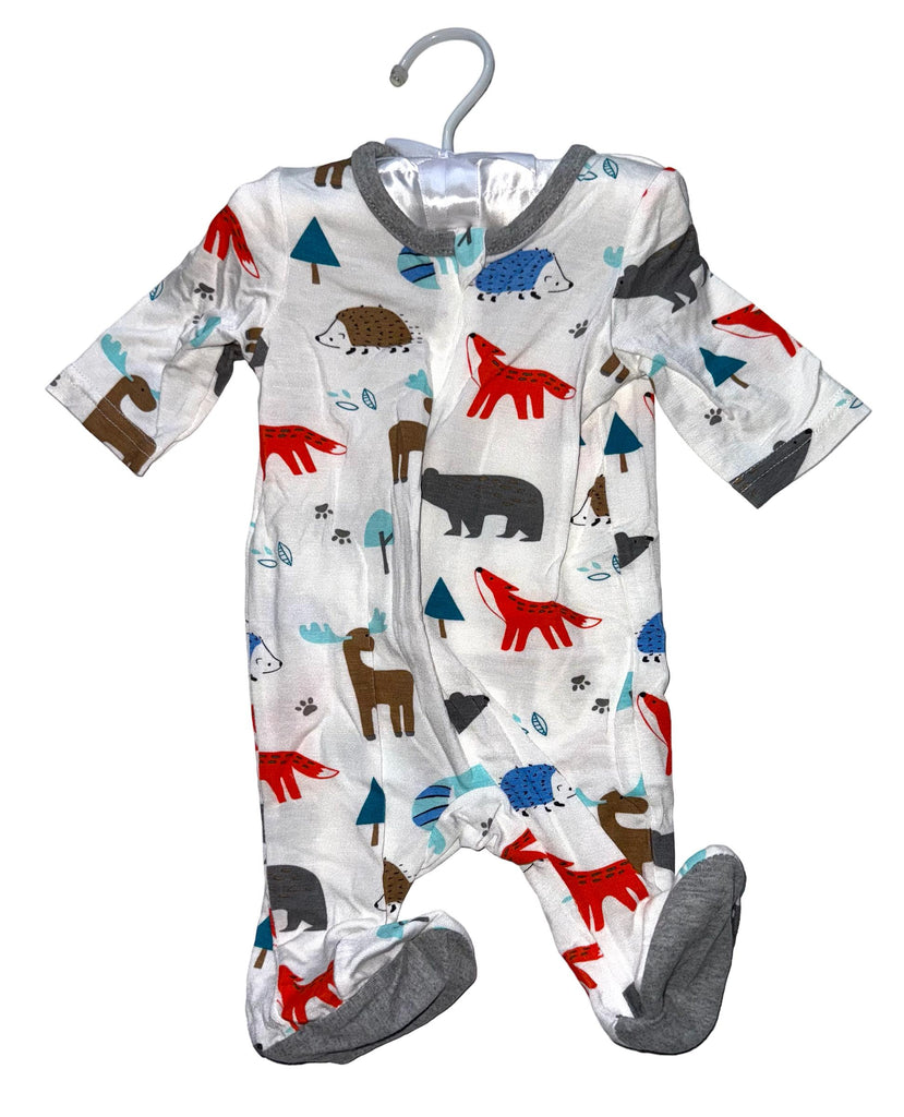 Wildlife with Moose Footie Baby Outfit