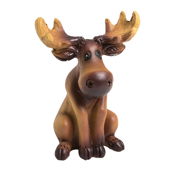 Sitting Moose Figurine