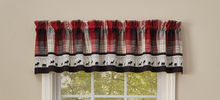 Moose Bear Deer Champlain Lined Valance