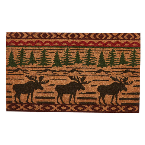 Moose Coir Colored Welcome Mat