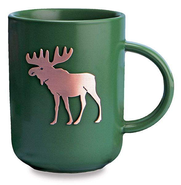 Green Raised Copper Moose Mug