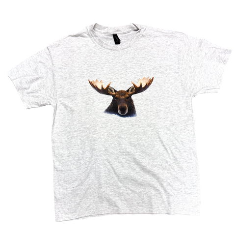 Moose Face Gray T-shirt