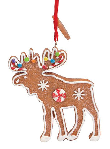 Gingerbread Cookie Moose Ornament