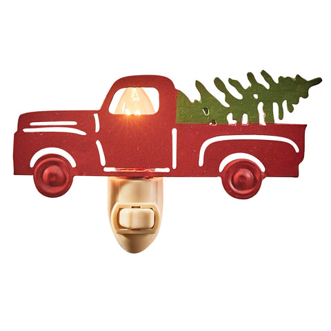 Red Truck with Tree Night Light