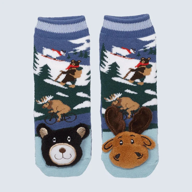 Baby Bear and Moose Socks