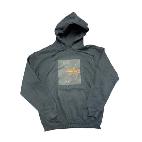 Fire Moose Black Hooded Sweatshirt