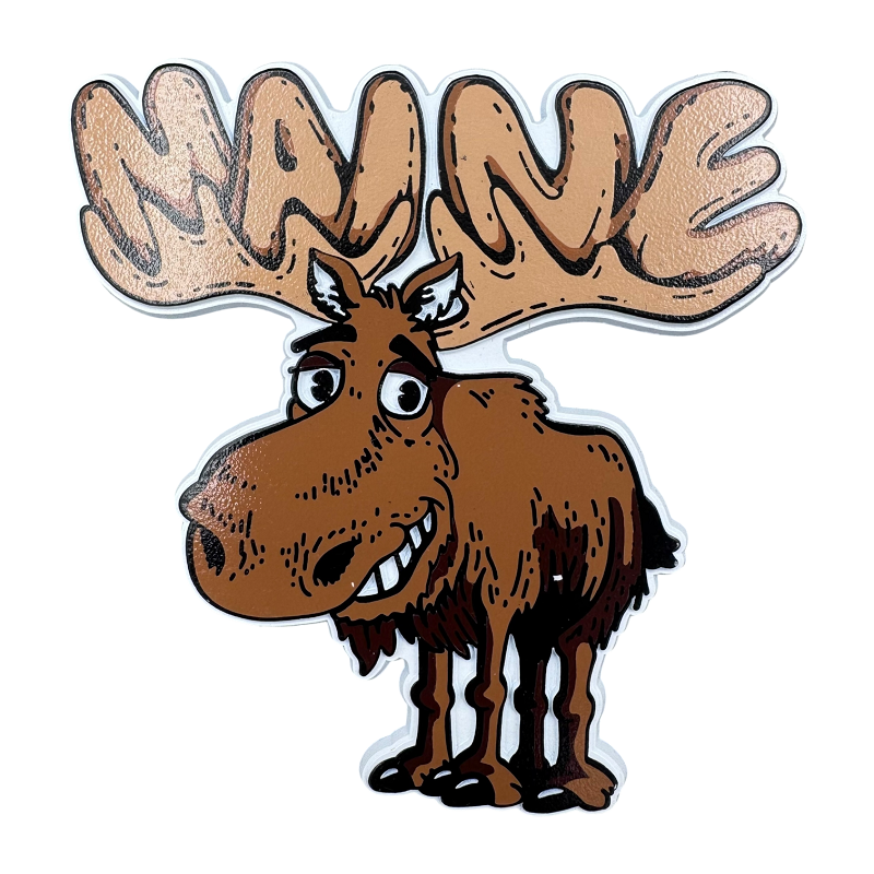 Cartoon Moose Maine Magnet