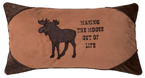 Making the Moose Out of Life Moose Decorative Pillow