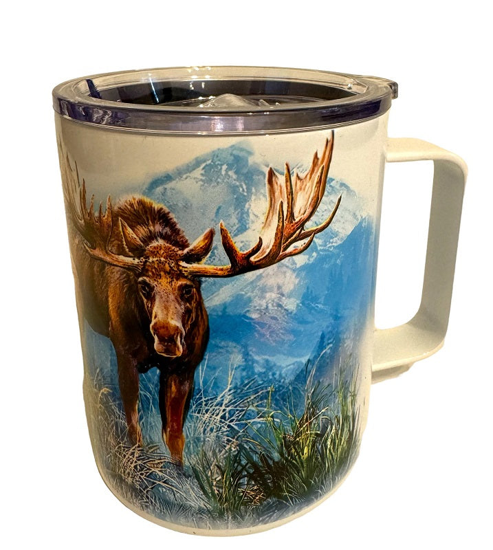 3 Moose Metal Travel Mug