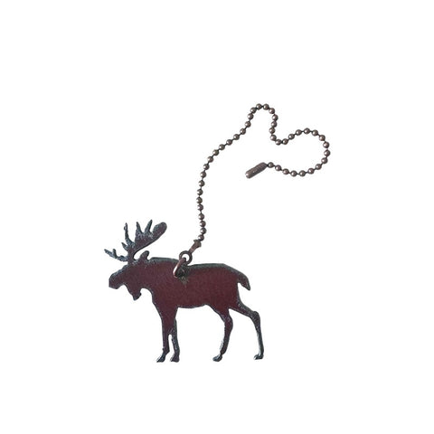 Rustic Metal Moose Fan Pull