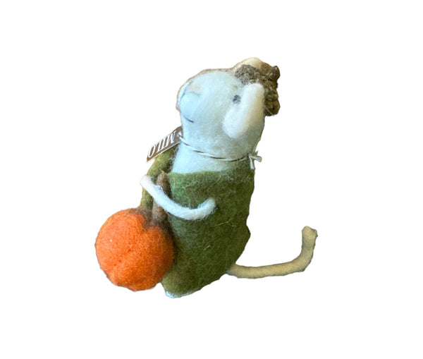 Milo Mouse with Pumpkin Figurine