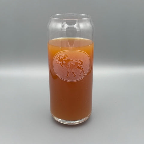 16 Ounce Can Style Moose Style Glass