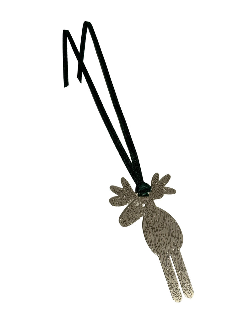 Metal and Ribbon Moose Bookmark