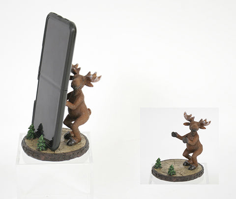 Moose Figurine Cell Phone Holder