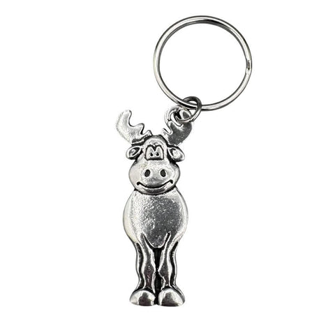 Silver Moose Keychain