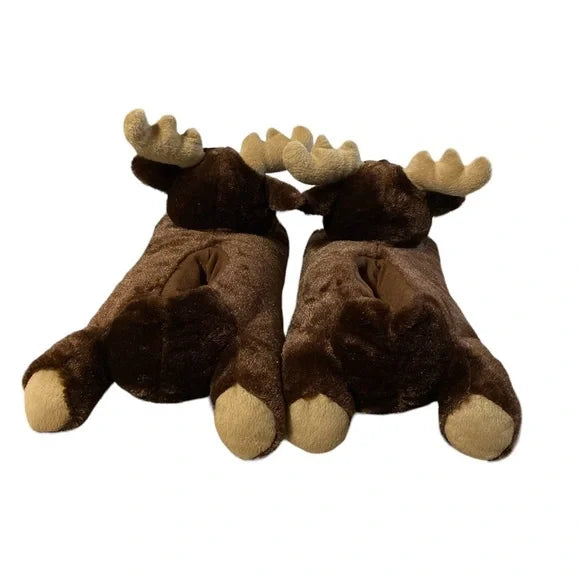 Plushy Moose Adult Slippers