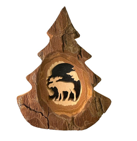 Moose Tree Wooden Magnet