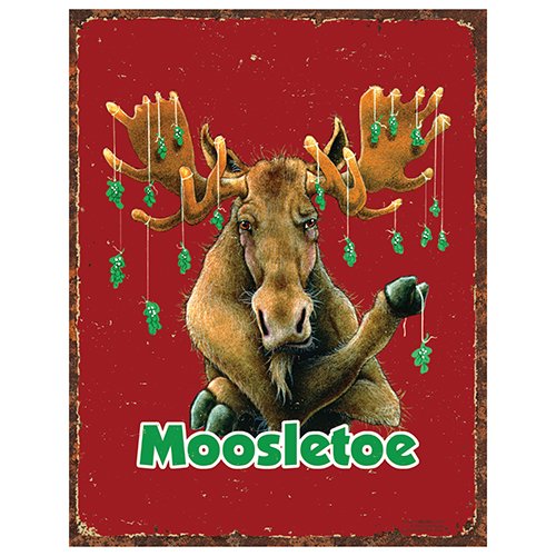 Moosletoe Tin Sign