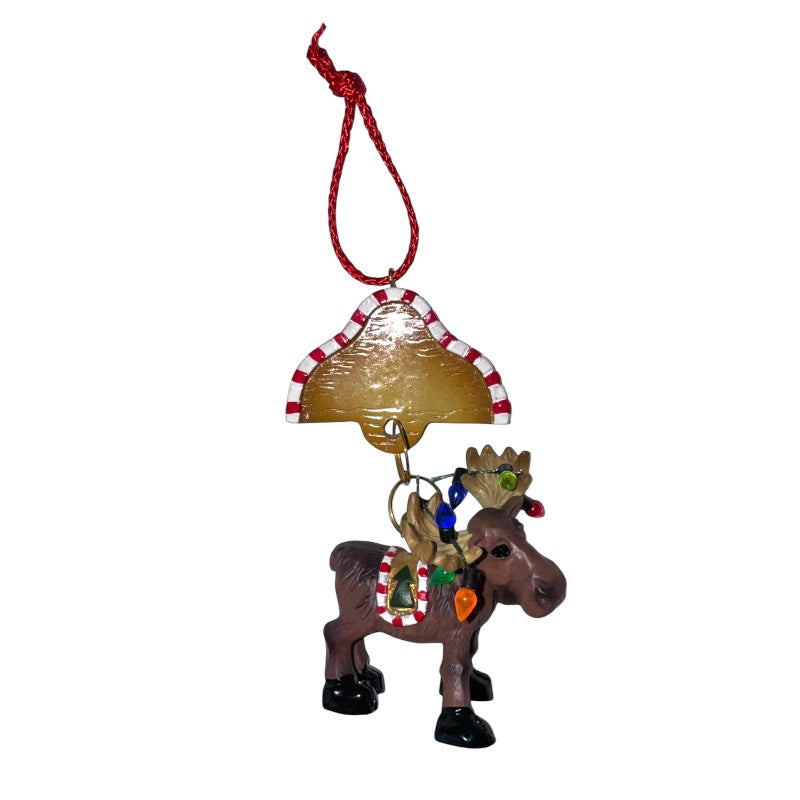 Bow Tangles Moose Ornament