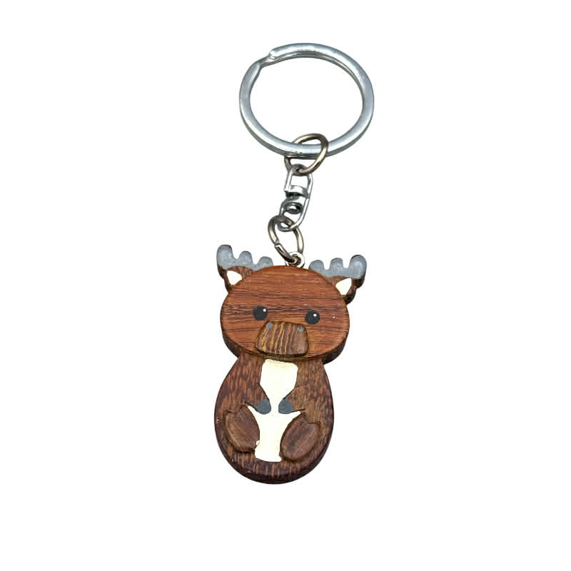 Lil Moose Wooden Key Chain