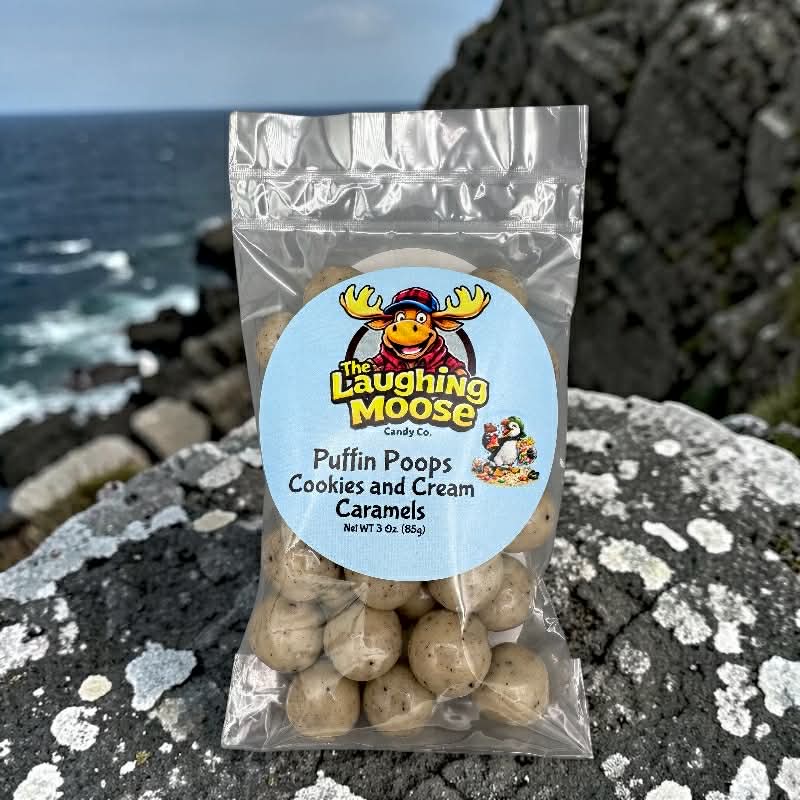 3 Oz Puffin Poops Cookies and Cream Caramels