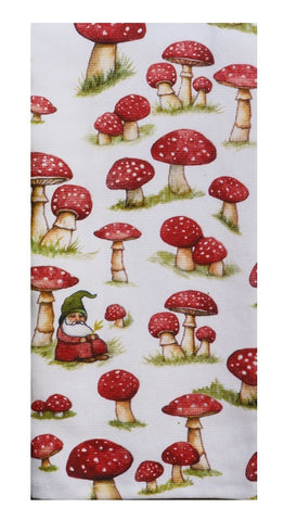 Gnome and Mushroom Terry Dish Towel