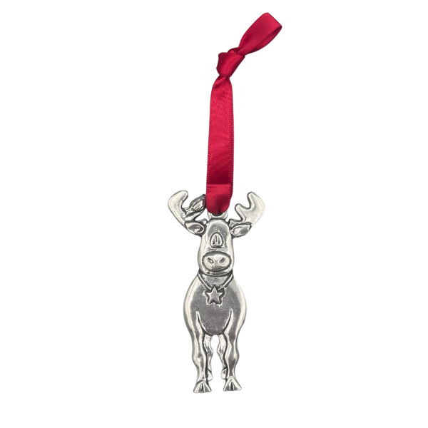 Silver Moose Ornament