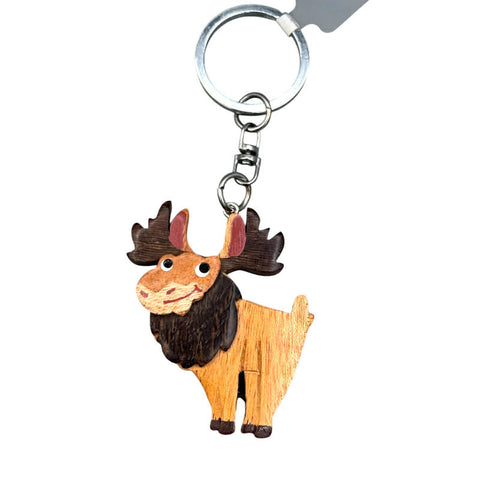 Smiling Moose Key Chain