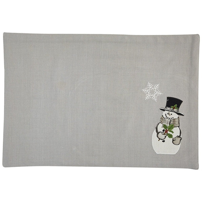 Snowman and Holly Cloth Placemat