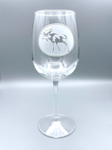 16 Ounce Stemmed Moose Wine Glass