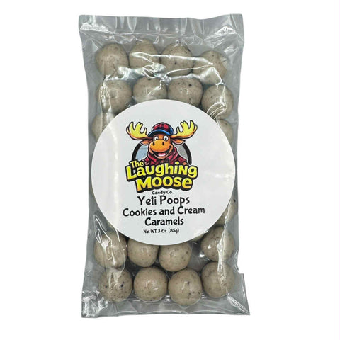 3 Oz Yeti Poops Cookies and Cream Covered Caramels