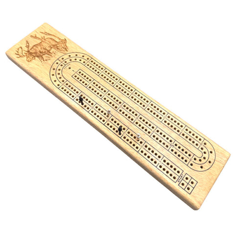 Moose Wooden Cribbage Board