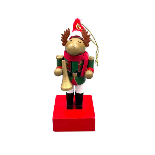 Moose Wooden Nutcracker Ornament