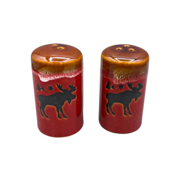 Ceramic Moose Salt and Pepper Set