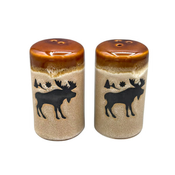 Ceramic Moose Salt and Pepper Set