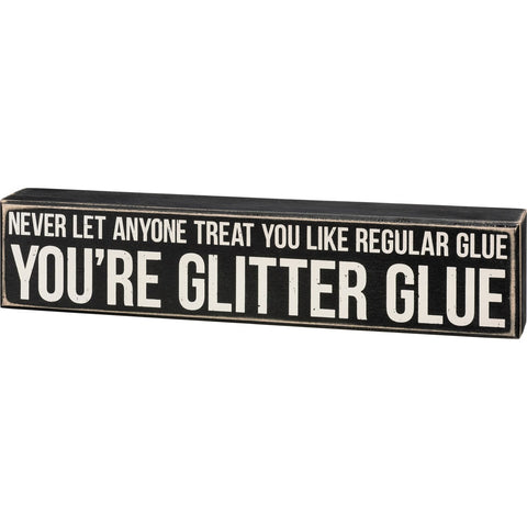 Regular Glue and Glitter Glue Box Sign